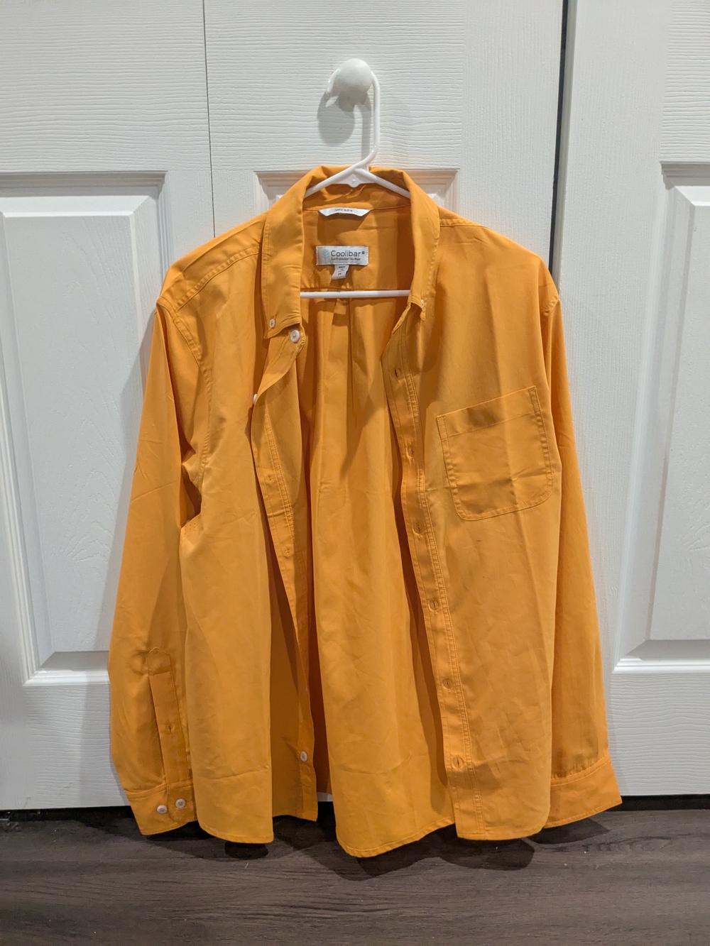 Coolibar Men's Lightweight Long-Sleeve Shirt Jacket in Orange
